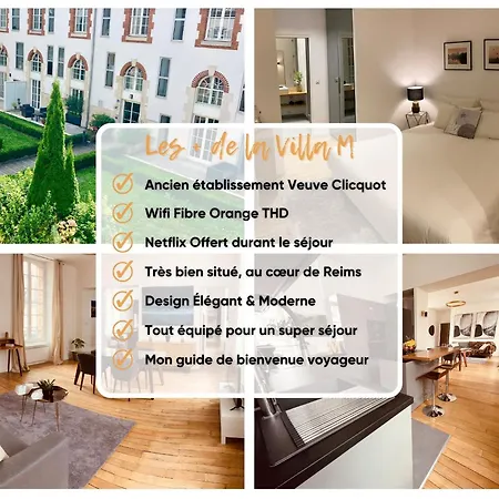 Appartement So Guest- Luxueux Appartement, Ancienne Maison De Champagne Proche Cathedrale *